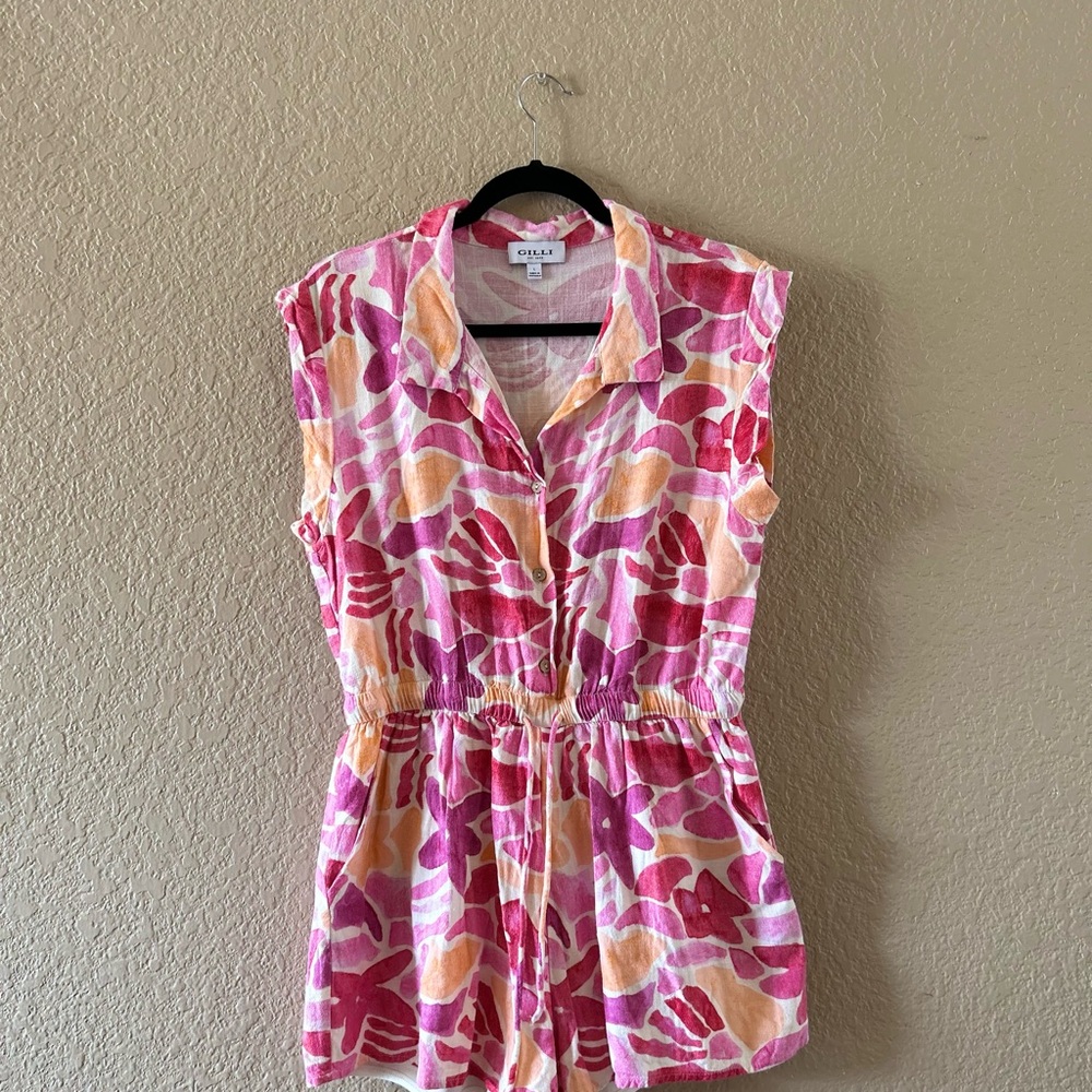 GILLI Pink and Orange Romper